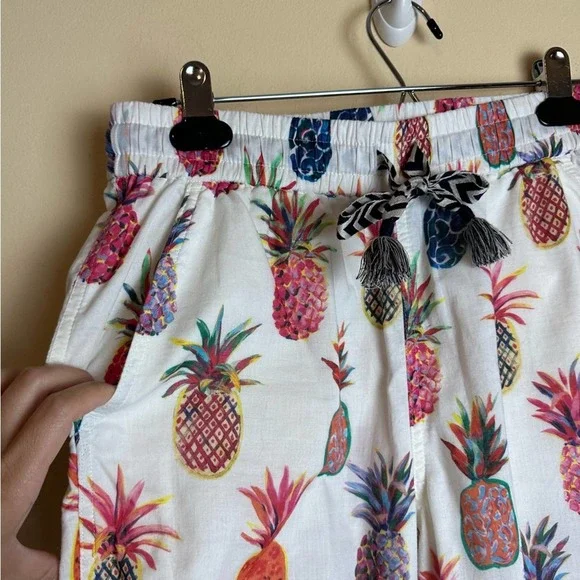 J. CREW x Ratti Rainbow Pineapple Print Seaside Beach Jogger Pants Women’s 2 - Picture 4 of 16